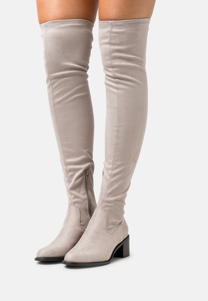 Bottes Anna Field Over the knee Grise Clair Femme | CIK-4839303